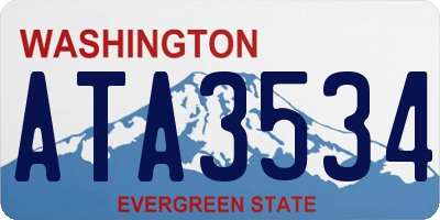 WA license plate ATA3534