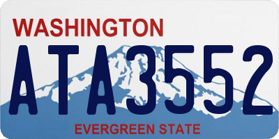 WA license plate ATA3552