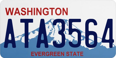WA license plate ATA3564