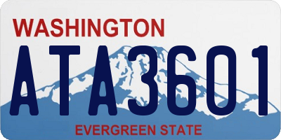 WA license plate ATA3601