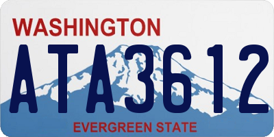 WA license plate ATA3612