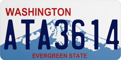 WA license plate ATA3614