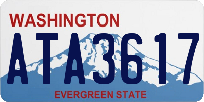 WA license plate ATA3617
