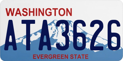 WA license plate ATA3626