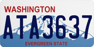 WA license plate ATA3637
