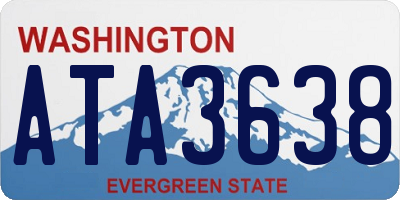WA license plate ATA3638