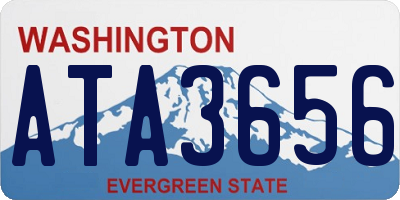 WA license plate ATA3656