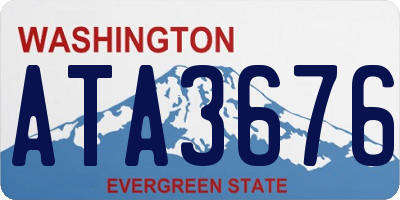 WA license plate ATA3676