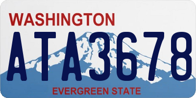 WA license plate ATA3678