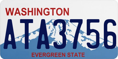 WA license plate ATA3756