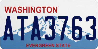 WA license plate ATA3763