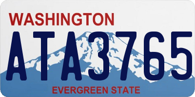WA license plate ATA3765