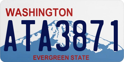 WA license plate ATA3871