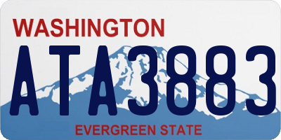 WA license plate ATA3883