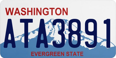 WA license plate ATA3891