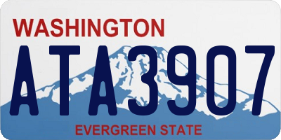 WA license plate ATA3907