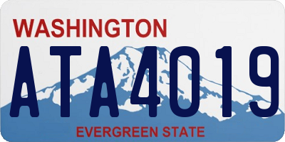 WA license plate ATA4019