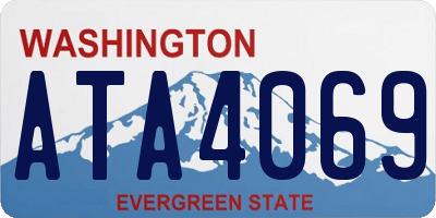 WA license plate ATA4069