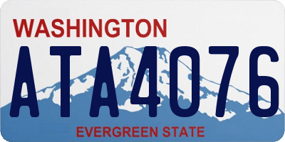 WA license plate ATA4076