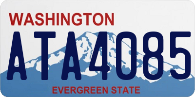 WA license plate ATA4085