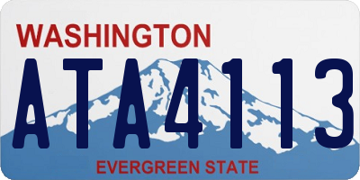 WA license plate ATA4113