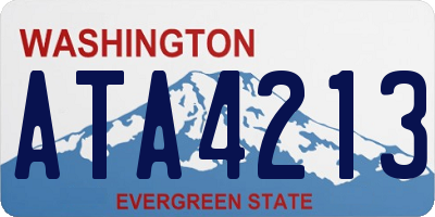 WA license plate ATA4213