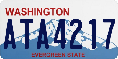 WA license plate ATA4217