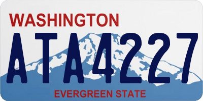 WA license plate ATA4227