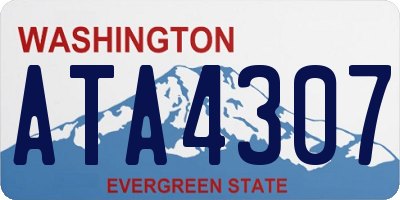 WA license plate ATA4307