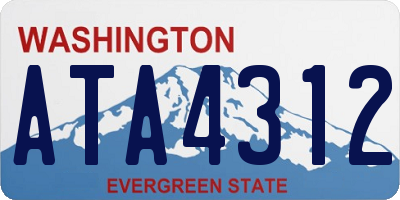 WA license plate ATA4312