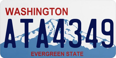 WA license plate ATA4349