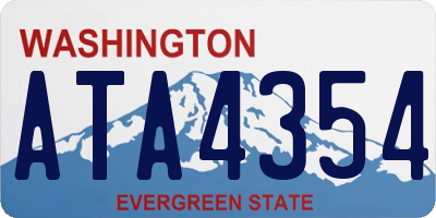 WA license plate ATA4354