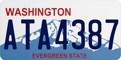 WA license plate ATA4387