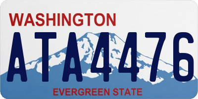 WA license plate ATA4476