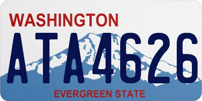 WA license plate ATA4626