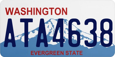 WA license plate ATA4638
