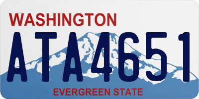 WA license plate ATA4651