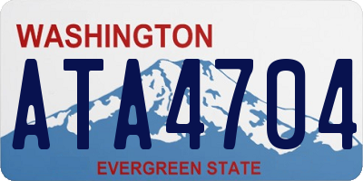 WA license plate ATA4704