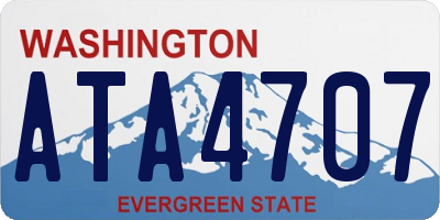 WA license plate ATA4707