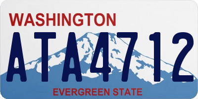 WA license plate ATA4712