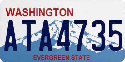 WA license plate ATA4735
