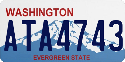 WA license plate ATA4743