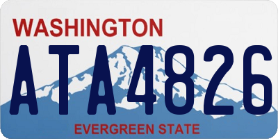 WA license plate ATA4826