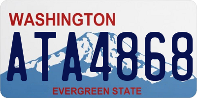 WA license plate ATA4868