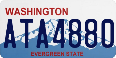 WA license plate ATA4880