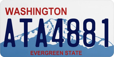 WA license plate ATA4881