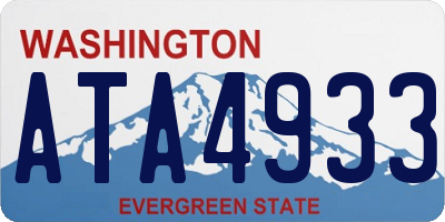 WA license plate ATA4933