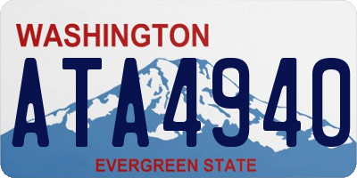WA license plate ATA4940