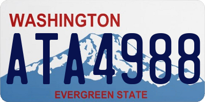WA license plate ATA4988