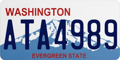 WA license plate ATA4989